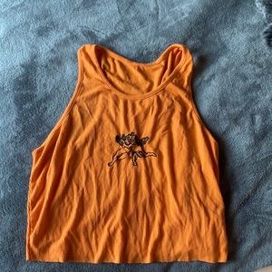 cropped orange angel tank top!